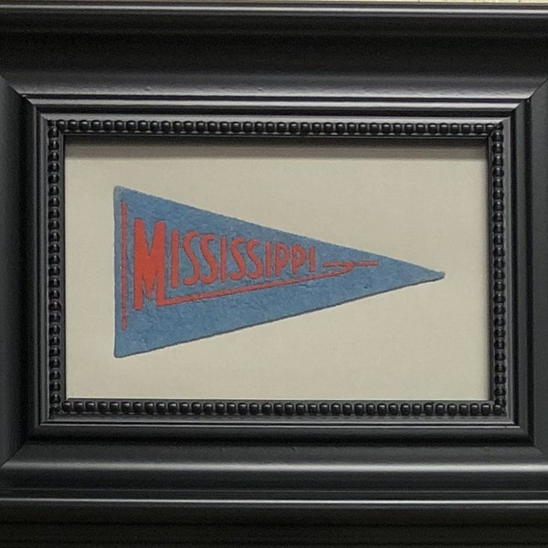 Ole Miss Rebels Framed Vintage Felt Mini Pennant