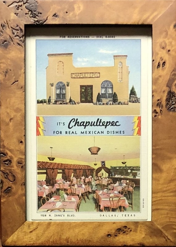 Texas chapultepec Restaurant Dallas Framed Vintage - Etsy Australia