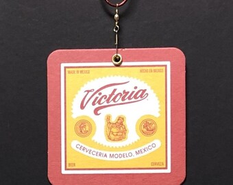 Mexico "Victoria" Beer Coaster Holiday Ornament