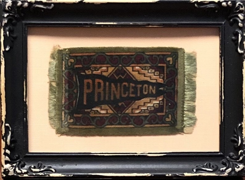 Princeton Tigers Framed Vintage Tobacco Flannel Rug