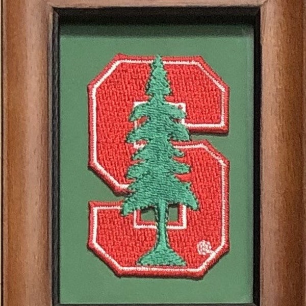 Stanford Cardinal Framed Vintage Embroidered Patch