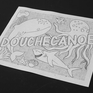 Douchecanoe - Sweary Coloring Page - PDF