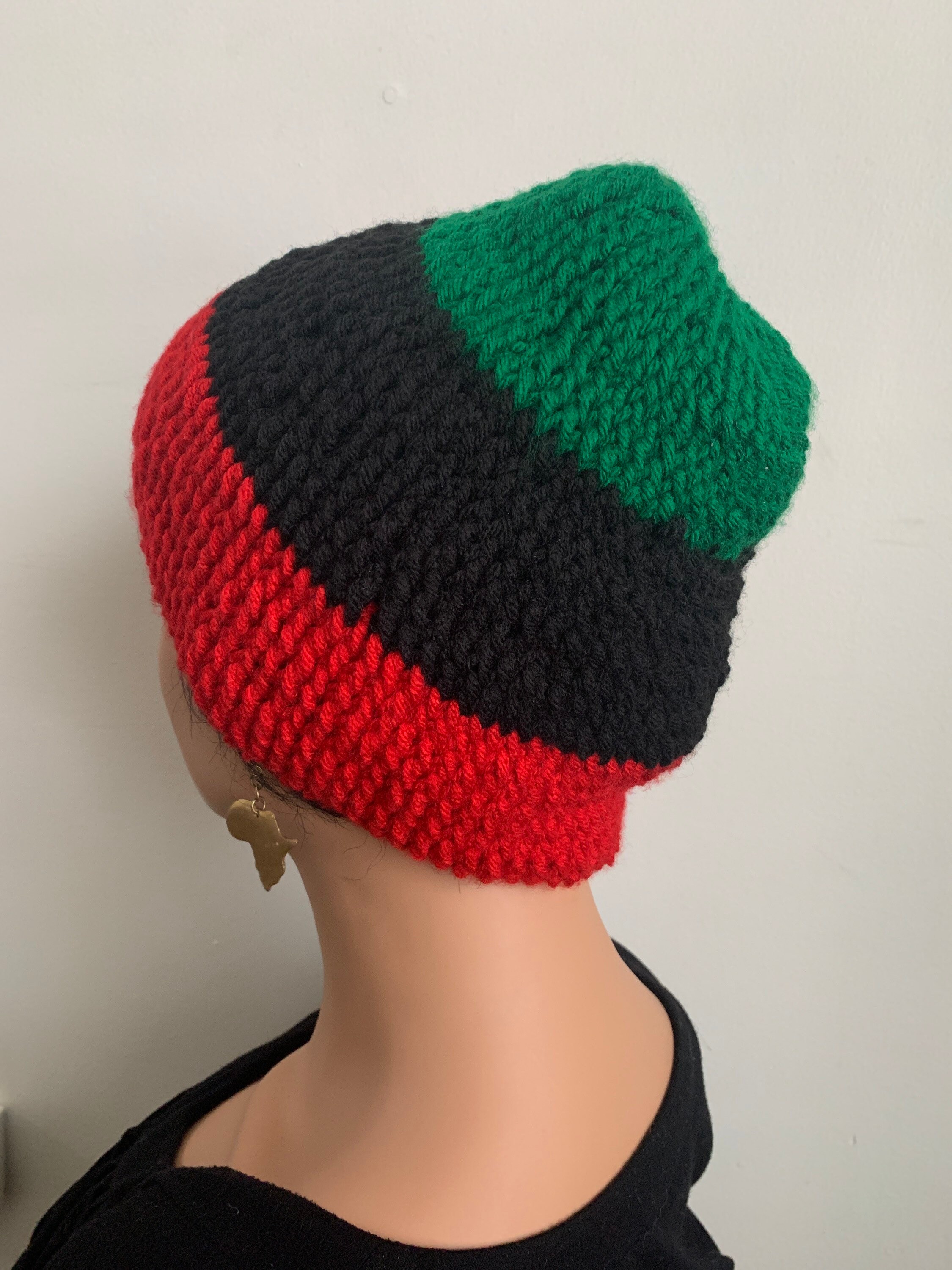 Pan African Flag/colored Hats/beanies/unisex/ Crochet/ Kenya Etsy