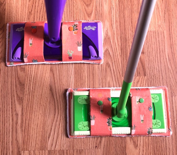 Coral Houseplant Mop Pads: Reusable Wet/Dry Sweeper Cover
