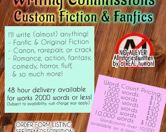 Custom Writing Commissions | Original & Fandom Stories