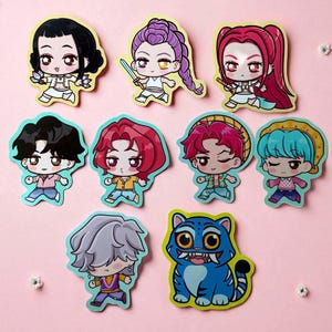 Kpop Demon Hunters Vinyl Stickers | Huntix | Saja Boys
