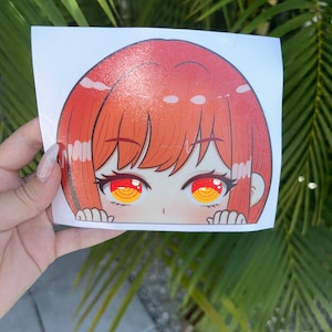 Pegatina de anime/Devil Hunter//Maki ma //Pegatina para coche Peeker •Reflectante puntual/