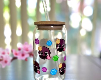 Soot Sprite Glass Cup | Spirited Away Cup | 13oz cup | konpeito candy | SALE!