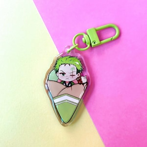 OP Anime Zoro Acrylic Keychain Charm