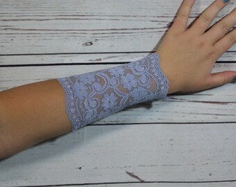 Blue Lace Cuffs, Little Blue,  Lace Cuffs, Tattoo Cover ups, Tattoo Cuffs