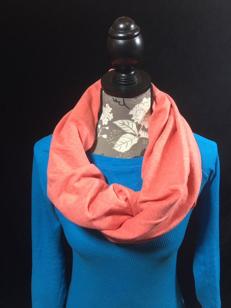 Coral Jersey Scarf Coral Scarf Gift for Her Scarves for - Etsy