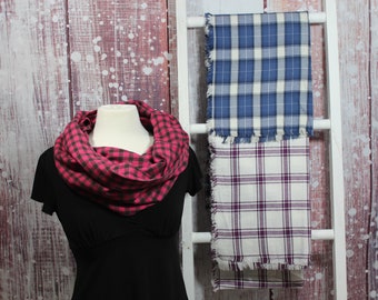 Flannel Scarf, Gift for Her, Scarves for Women, Scarves, Scarf,  Flannel, Christmas Gift