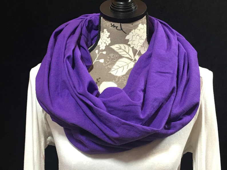 Purple Jersey Scarf Winter Scarf Gift for Her Scarves for Etsy