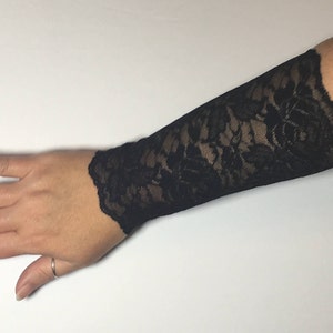 Black Tattoo Cover, Black Lace Cuff, Wrist Cuff, Black Tattoo Sleeve, Tattoo Cover Up, Boho Cuffs, Arm Covers, Lace Cuffs, Tattoo Covers