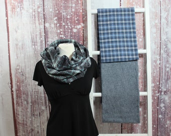 Flannel Infinity Scarf, Gift for Her, Scarves for Women, Scarves, Scarf,  Flannel, Christmas Gift