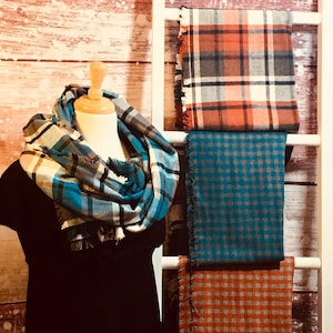 Plaid Scarf, Winter Scarf, Gift for her, Scarf, Flannel Scarf, Warm Scarf, Scarf, Plaid Scarf,  plaid Scarf