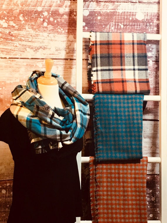 Buy Plaid Scarf, Winter Scarf, Gift for Her, Scarf, Flannel Scarf