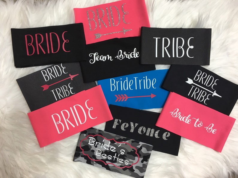 10 Bridal Party Customized Headbands Custom Headband Logo Etsy