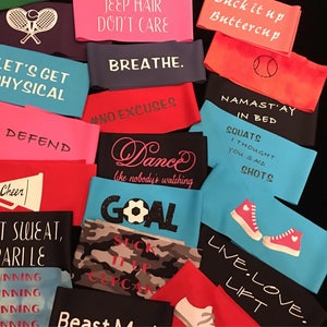 25 Customized Headbands, Custom Headband, Logo Headband, One color Vinyl Headband, Team Headband, Company Headband, Sports Logo Headband
