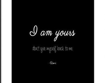 Rumi Zitat Druck, diy Wand Kunst, schwarz und weiß, Leben, Liebe, Hoffnung, glauben, Inspiration, Motivation, druckbare, sofortiger Download, 8 von 10