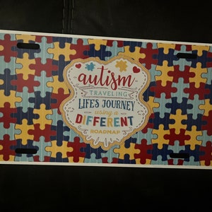 Plaque de vanité autisme pour véhicules