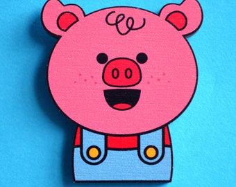 Pin de madera de cerdo