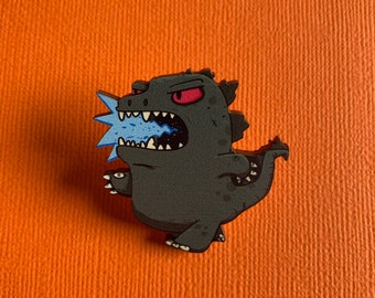 Big Lizard Kaiju Wooden Pin