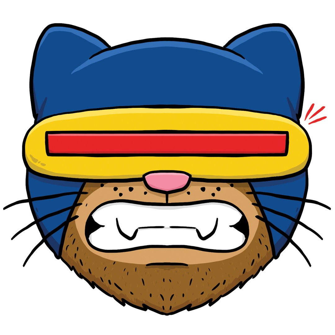 Catclops Vinyl Sticker Cyclops X-men - Etsy