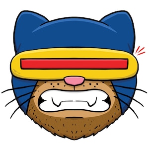 Catclops Vinyl Sticker Cyclops X-Men