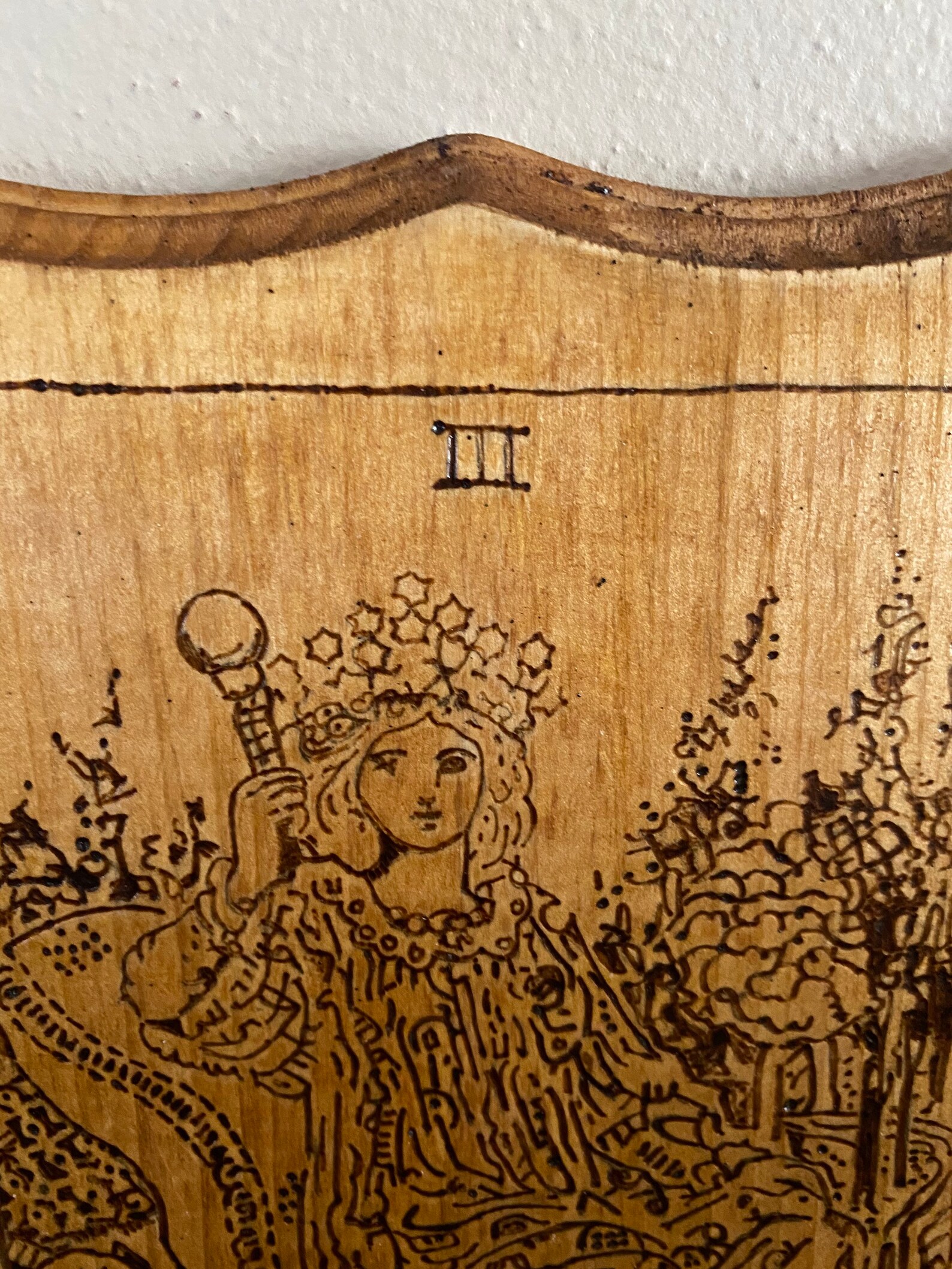 The Empress Hanged Man Tarot Card Mystical New Age Wood Etsy