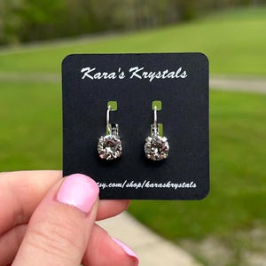 SELECT YOUR COLOR 8mm Swarovski crystal lever-back earrings