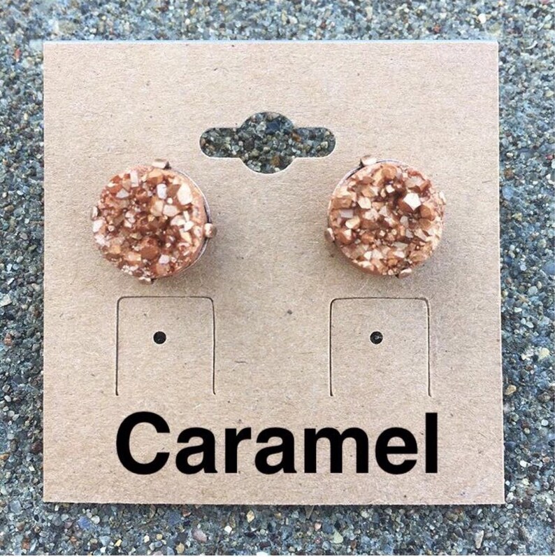 DRUZY STUDS 12mm Druzy stud earrings come in a variety of Etsy