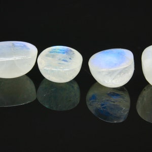 Rainbow moonstone cabochons 9 x 7mm x4 image 4