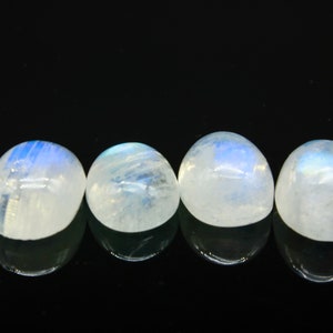 Rainbow moonstone cabochons 9 x 7mm x4 image 3