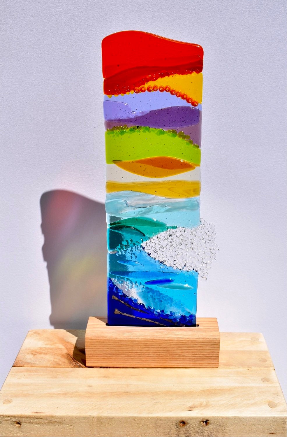 Fused Glass Seascape Panel Etsy