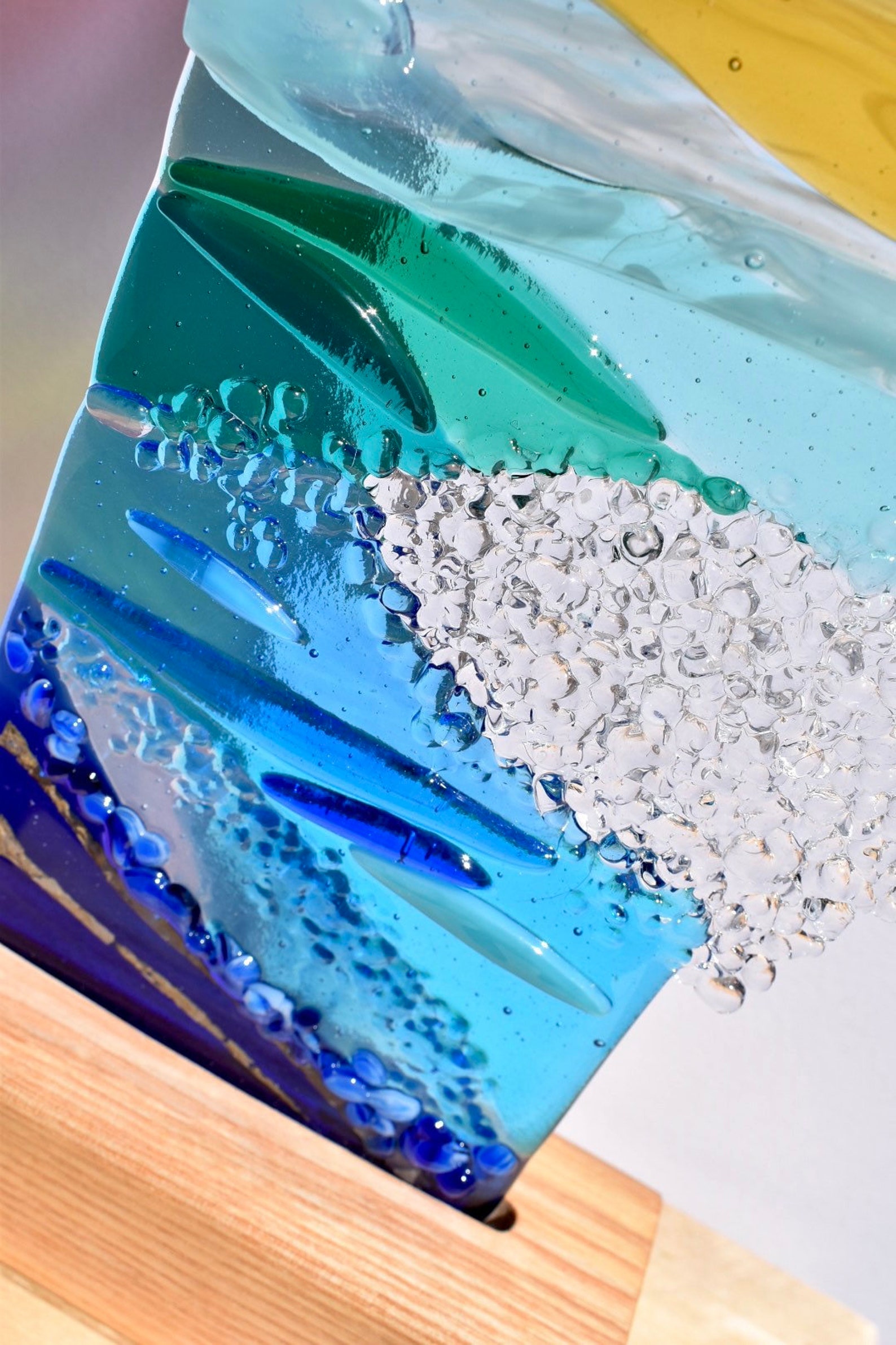 Fused Glass Seascape Panel Etsy