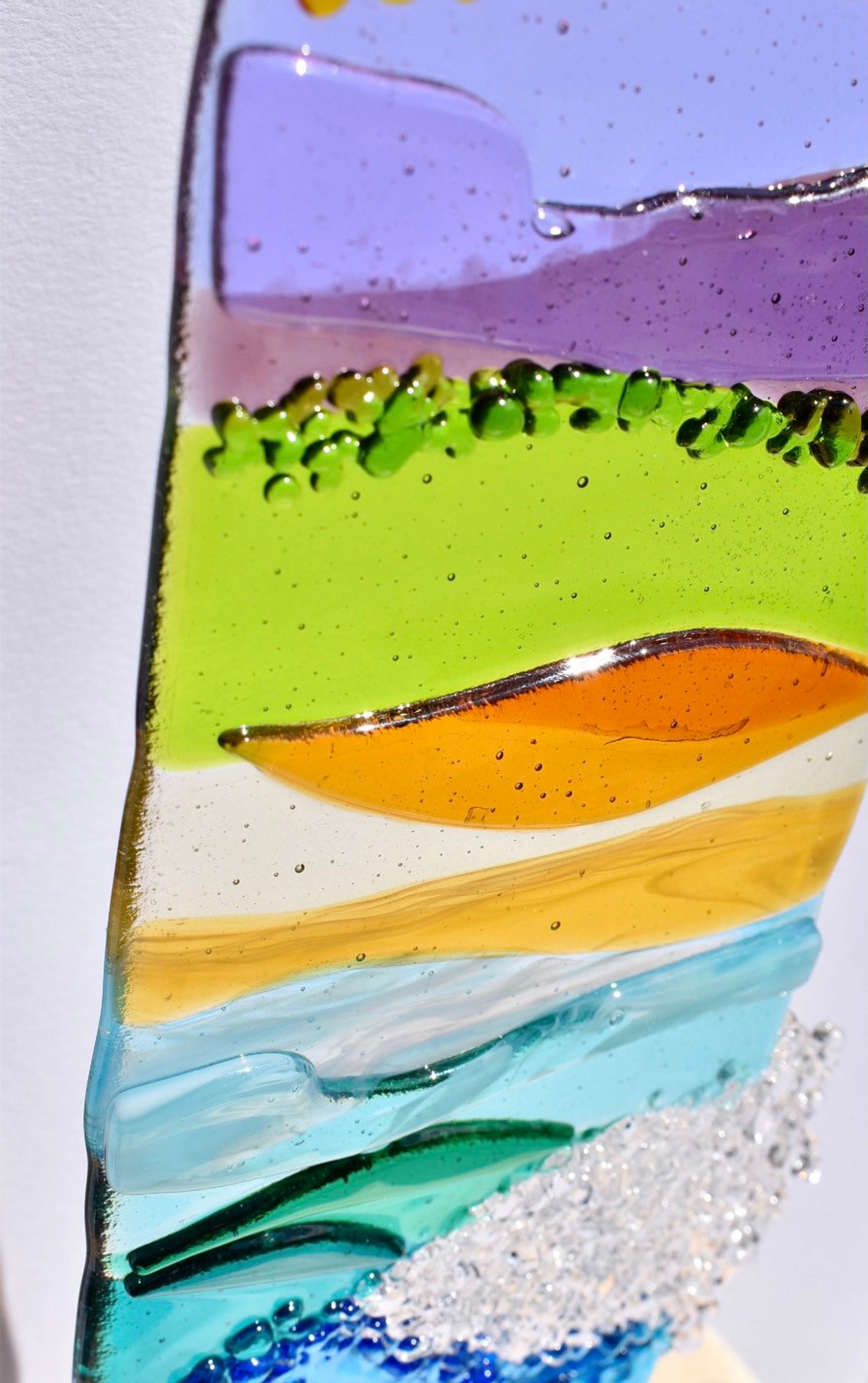 Fused Glass Seascape Panel Etsy