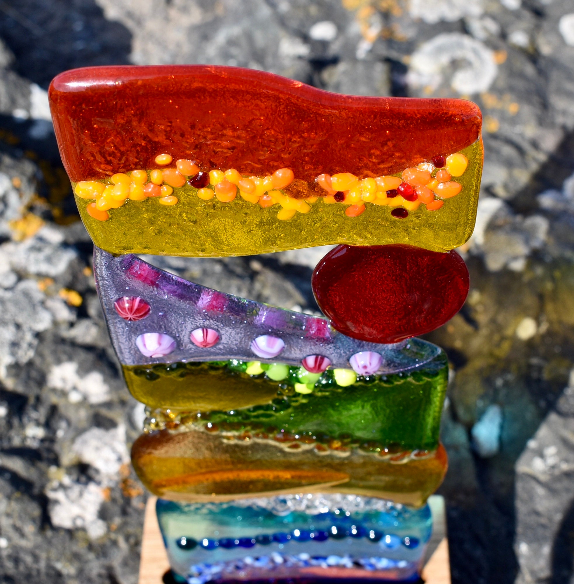Fused Glass Landscape Etsy UK