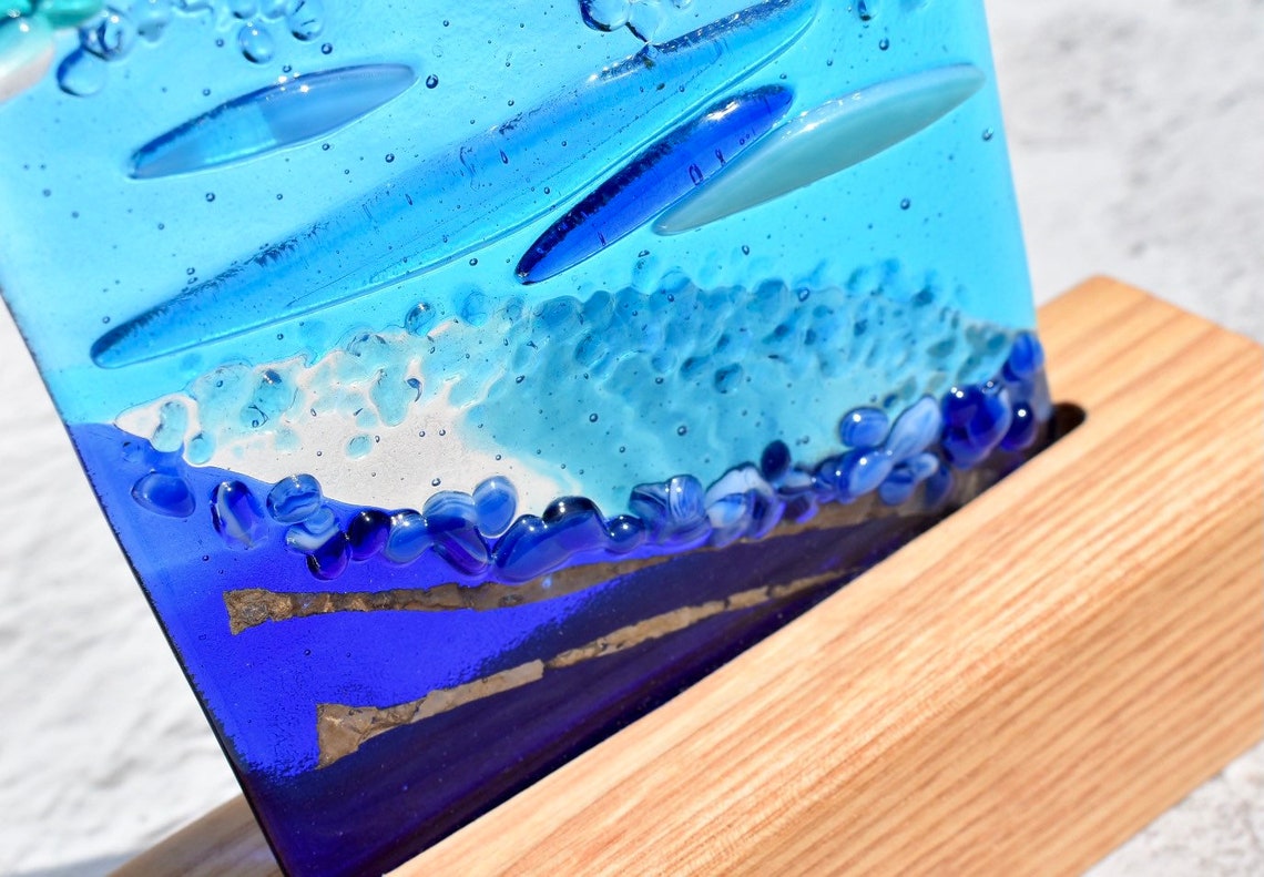 Fused Glass Seascape Panel Etsy