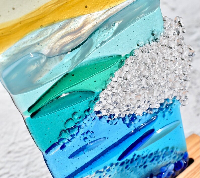 Fused Glass Seascape Panel Etsy