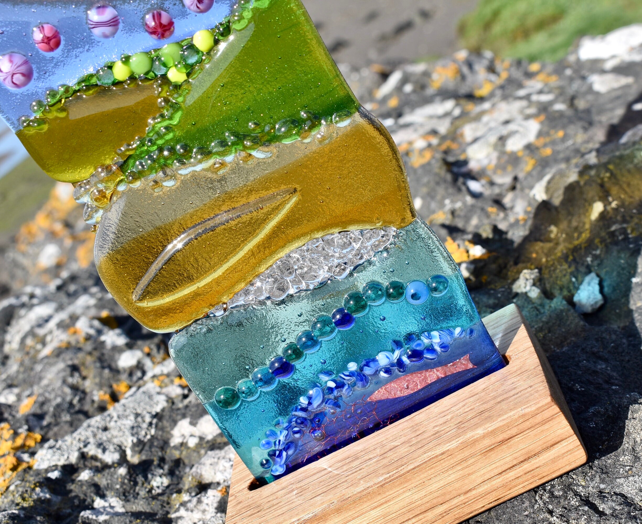 Fused Glass Landscape Etsy UK