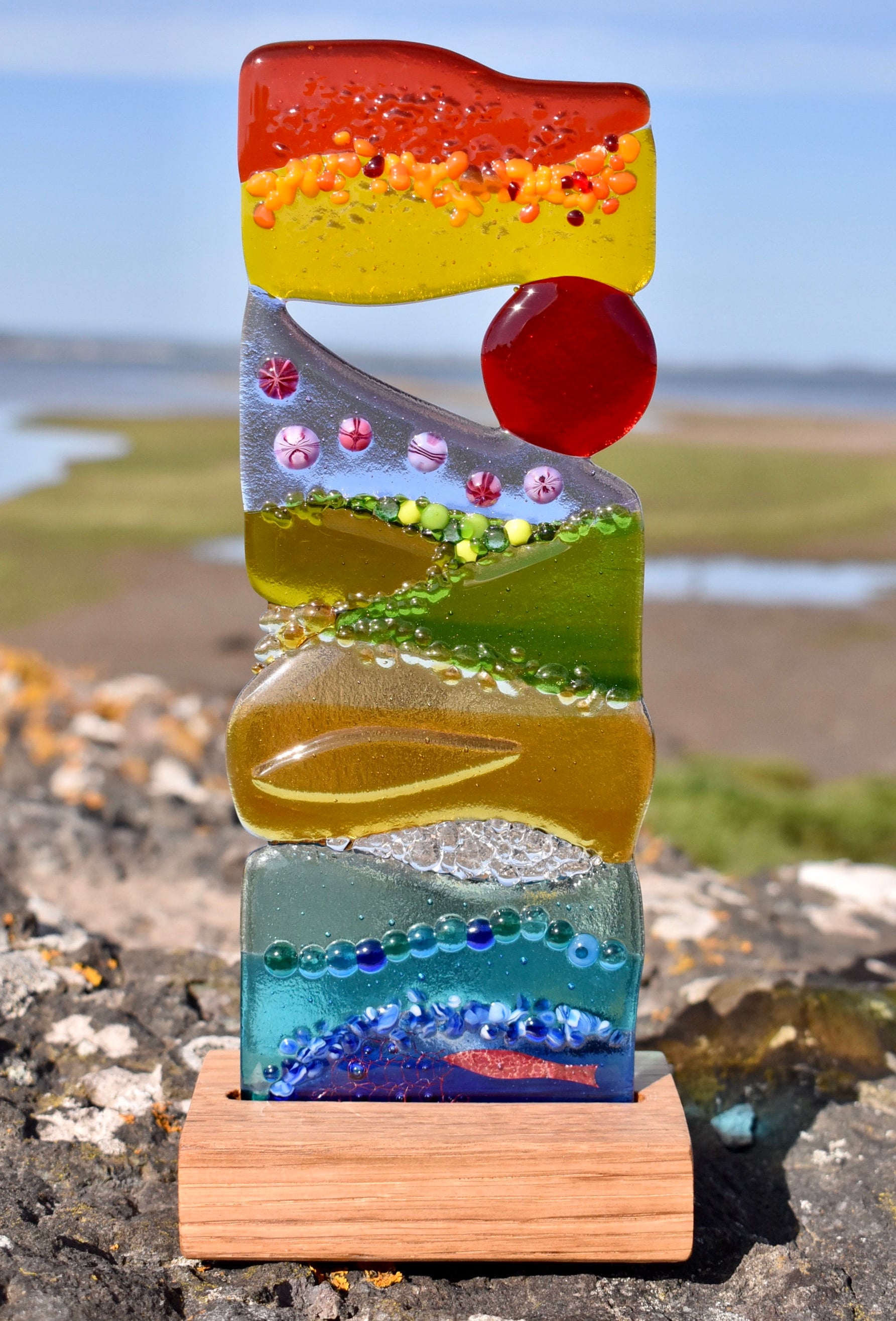 Fused Glass Landscape Etsy UK
