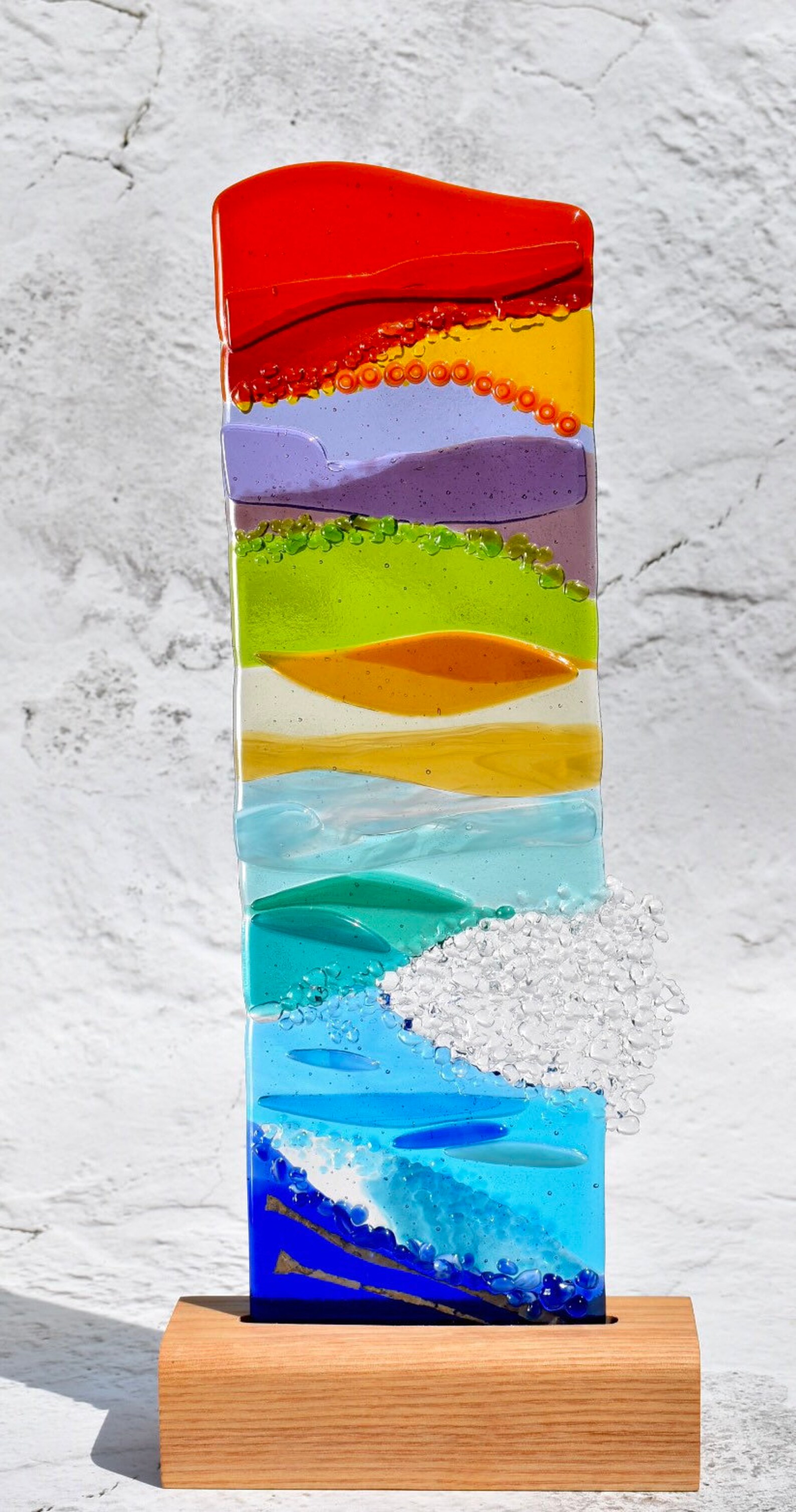 Fused Glass Seascape Panel Etsy