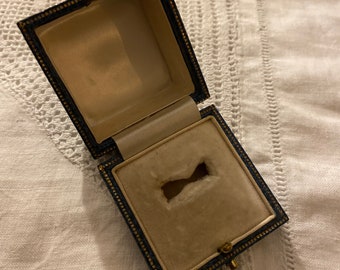 Antique Ring Box Vintage Blue Jewellery Jewelry Case Wedding Engagement Unnamed