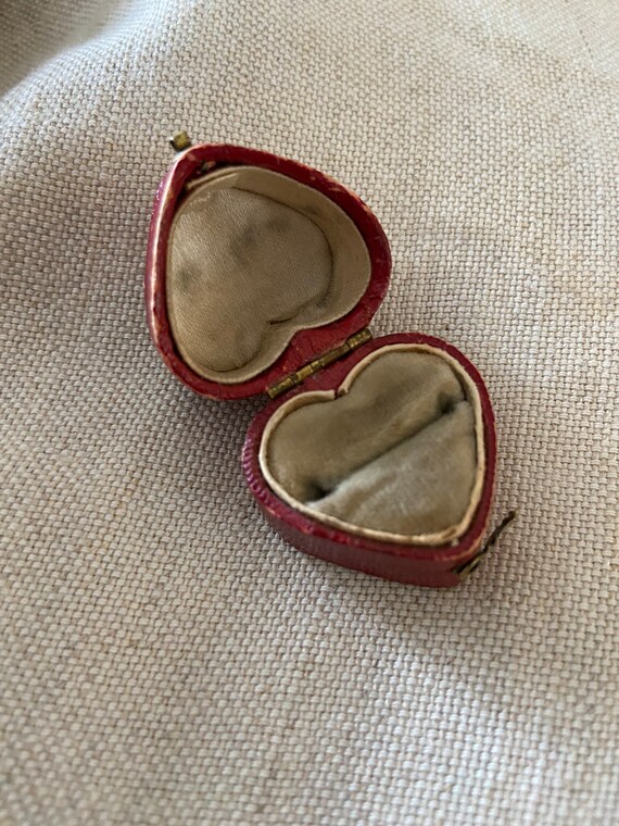 Antique Victorian Ring Box Jewellery Case Jewelry Red Heart Etsy