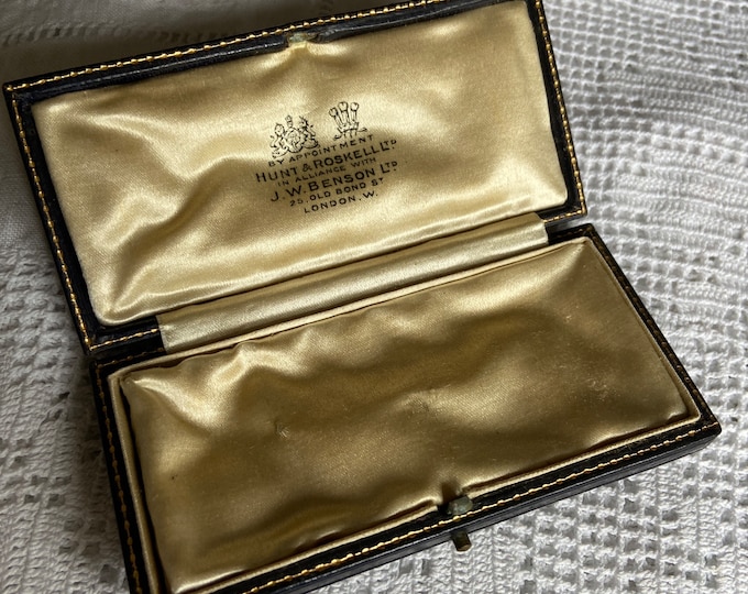 Antique Jewellery Box Vintage Jewelry Case Hunt & Roskell Silk Lined Etsy