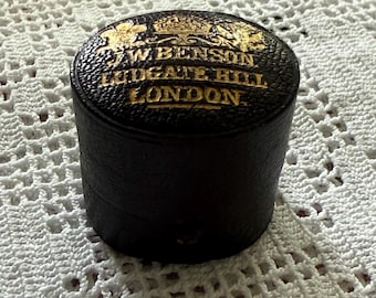 Antique Victorian Ring Box Jewellery Case Jewelry Oval Shaped Vintage Wedding Engagement Sweetheart JW Benson London