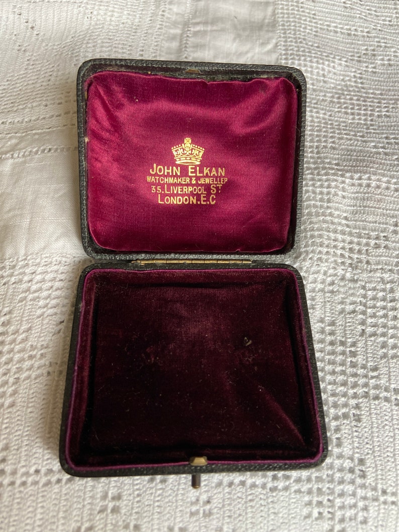 Antique Jewellery Box Vintage Jewelry Case John Elkan Burgundy Etsy
