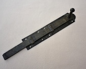 Antique Door Bolt , Long Reach Bolt, 14 quot Spanish Rustic Heavy Duty Iron Bolt, Surface Mounted Slide Bolt, Architectural Salvaged Hardware