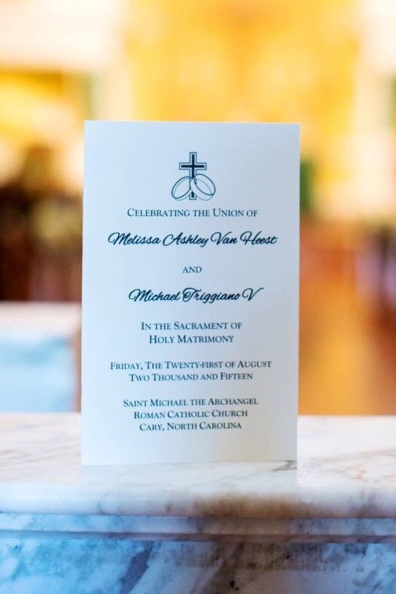 Catholic Wedding Program Template Wedding Program Booklet Printable 